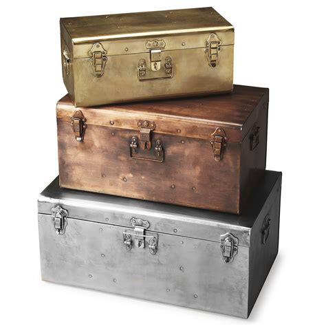 metal storage trunks